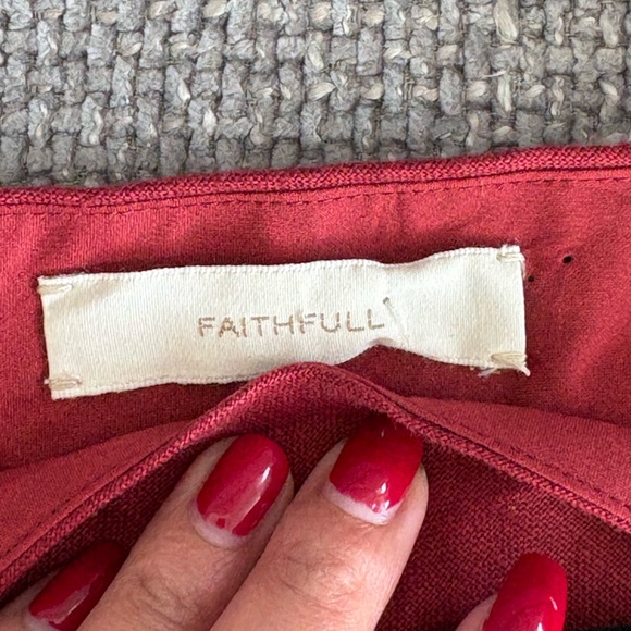 FAITHFULL The Brand Ilride Midi Dress in Wine – Size US 6 (M) - Picture 14 of 15